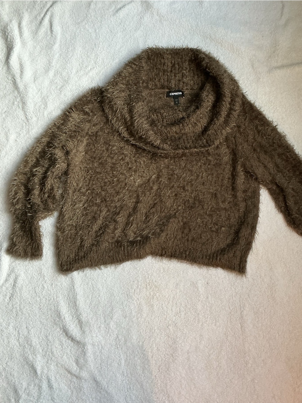 Cozy Green Fuzzy Knit Sweater